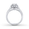 Thumbnail Image 2 of Previously Owned THE LEO Engagement Ring 3/4 ct tw Princess & Round-cut Diamonds 14K White Gold - Size 4