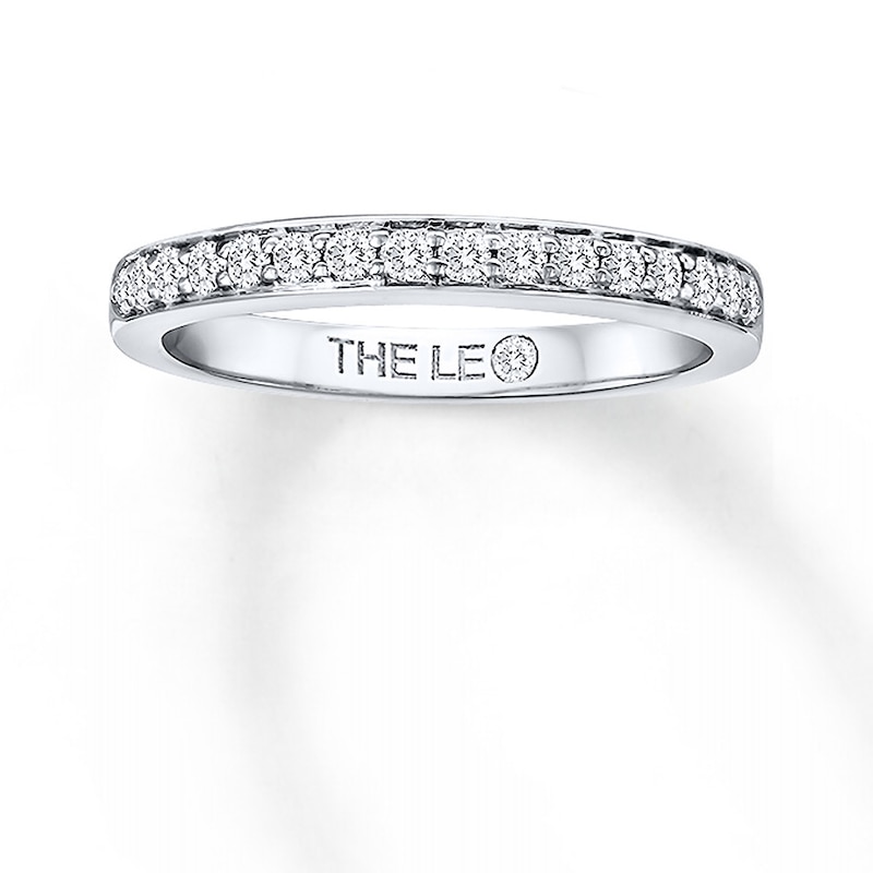 Previously Owned THE LEO Diamond Band 1/4 ct tw Round-cut 14K White Gold - Size 4