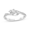 Thumbnail Image 1 of Previously Owned Diamond Promise Ring 1/5 ct tw Princess/Round 10K White Gold