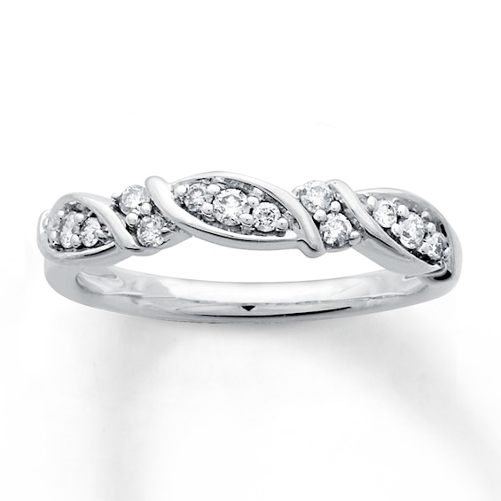 Previously Owned Diamond Anniversary Ring 1/5 ct tw Round-cut Sterling Silver