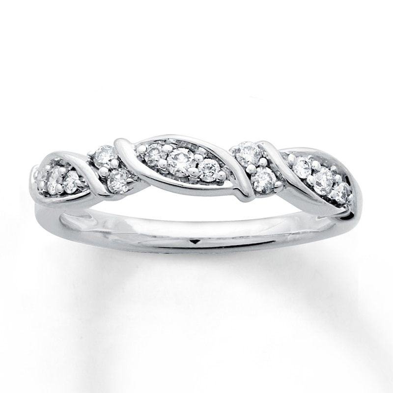 Main Image 1 of Previously Owned Diamond Anniversary Ring 1/5 ct tw Round-cut Sterling Silver