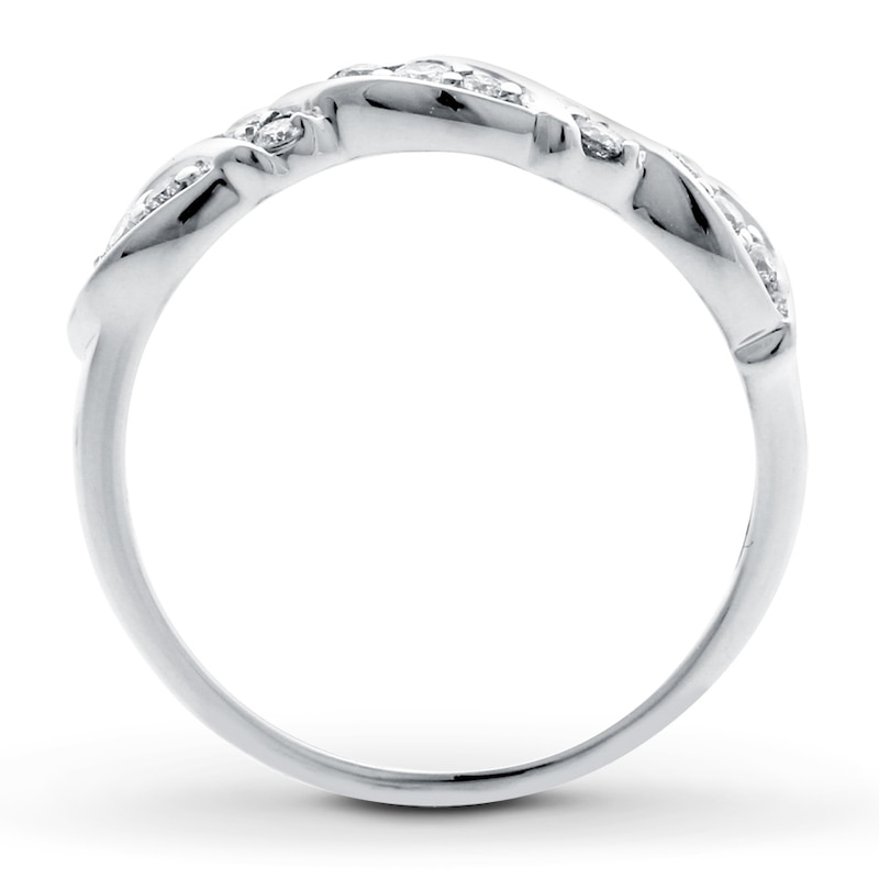 Main Image 2 of Previously Owned Diamond Anniversary Ring 1/5 ct tw Round-cut Sterling Silver