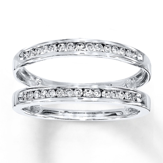 Previously Owned Diamond Enhancer Ring 1/ ct tw Round-cut 14K White Gold