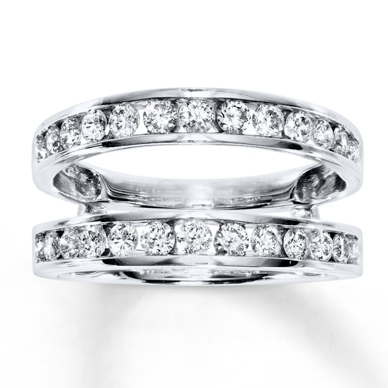 Main Image 1 of Previously Owned Diamond Enhancer Ring 1 ct tw Round-cut 14K White Gold