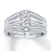 Thumbnail Image 3 of Previously Owned Diamond Enhancer Ring 1/4 ct tw Round-cut 14K White Gold