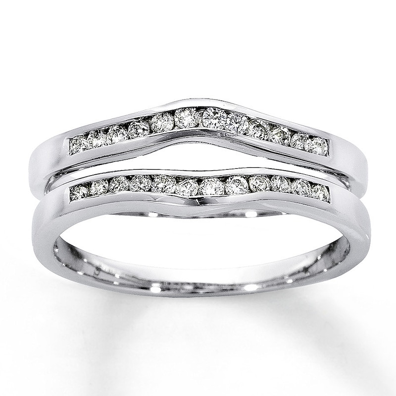 Previously Owned Diamond Enhancer Ring 1/4 ct tw Round-cut 14K White Gold