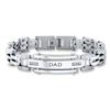 Thumbnail Image 1 of Previously Owned Dad Bracelet Diamond Accents Stainless Steel 9"