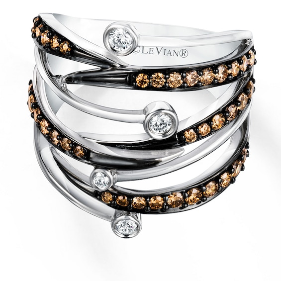 Previously Owned Le Vian Chocolate Diamonds 3/4 ct tw Ring 14K Vanilla Gold