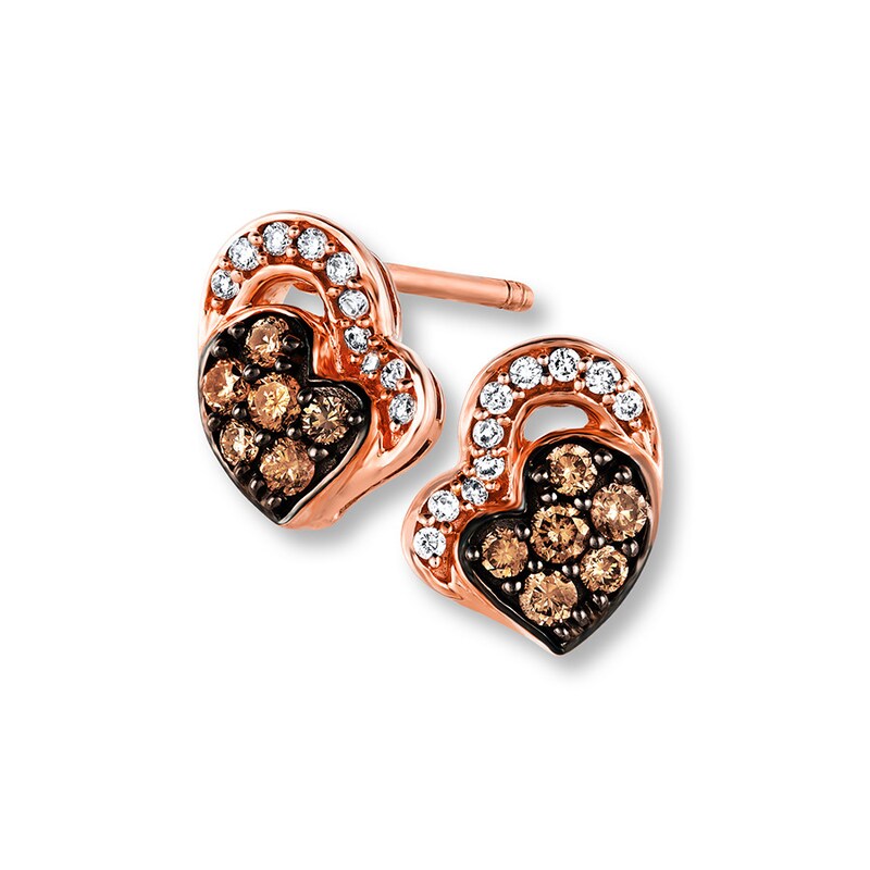 Main Image 1 of Previously Owned Le Vian Chocolate Diamonds 1/4 ct tw Earrings 14K Rose Gold
