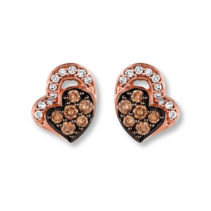 Main Image 1 of Previously Owned Le Vian Diamond Earrings 1/4 ct tw 14K Rose Gold