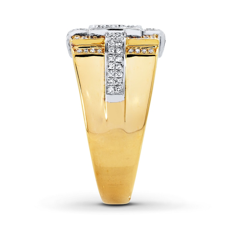 Main Image 3 of Previously Owned Men's Diamond Ring 5/8 ct tw 10K Two-Tone Gold