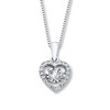 Thumbnail Image 1 of Previously Owned Unstoppable Love 1/4 ct tw Heart Sterling Silver Necklace