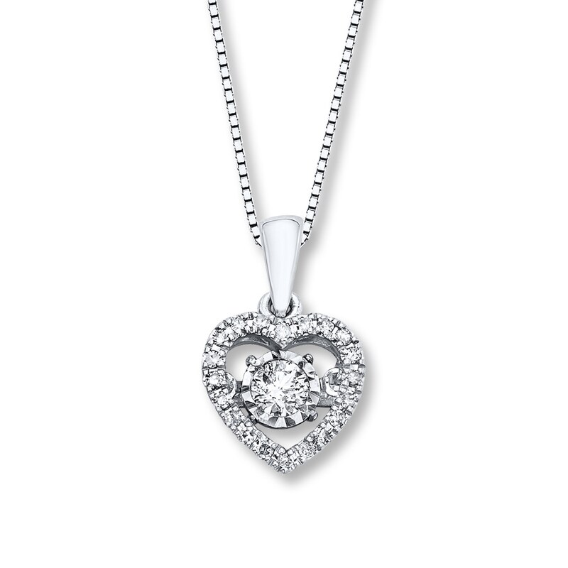 Main Image 1 of Previously Owned Unstoppable Love 1/4 ct tw Heart Sterling Silver Necklace