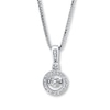 Thumbnail Image 1 of Previously Owned Unstoppable Love 1/5 carat tw Sterling Silver Necklace