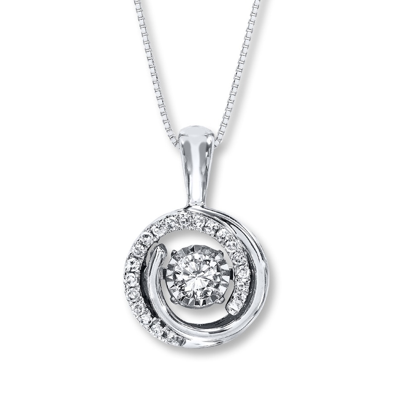 Main Image 1 of Previously Owned Unstoppable Love 1/3 ct tw Necklace 10K White Gold 18"