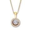 Thumbnail Image 1 of Previously Owned Unstoppable Love 1/4 ct tw Necklace 10K Yellow Gold