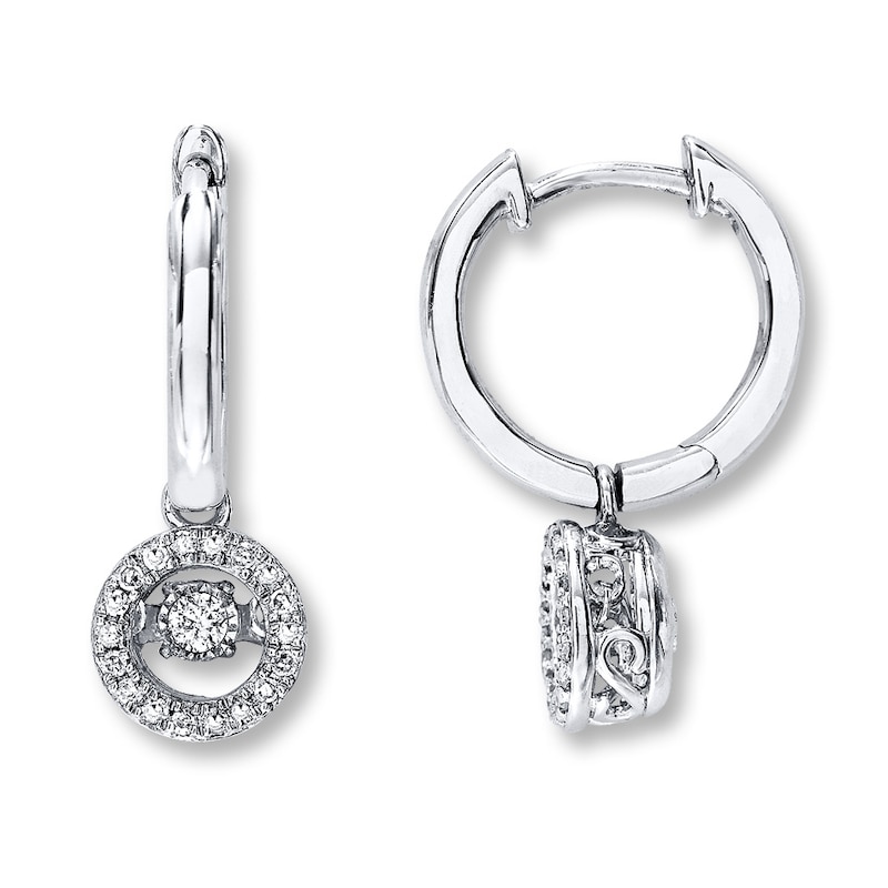 Main Image 1 of Previously Owned Unstoppable Love 1/4 ct tw Earrings 10K White Gold