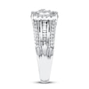 Thumbnail Image 3 of Previously Owned Diamond Engagement Ring 1 ct tw Round & Baguette-cut 14K White Gold