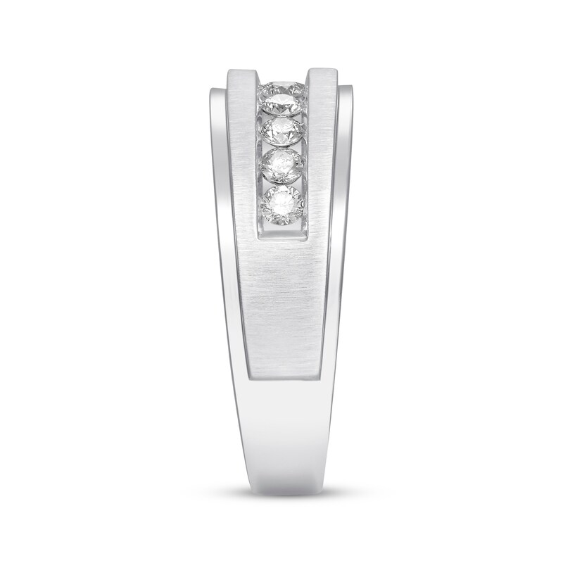Main Image 3 of Previously Owned Men's Diamond Wedding Band 1/2 ct tw 10K White Gold