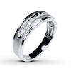 Thumbnail Image 2 of Previously Owned Men's Diamond Wedding Band 1/4 ct tw Round-cut 10K White Gold