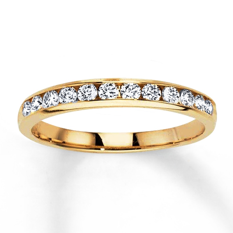 Main Image 1 of Previously Owned Diamond Anniversary Ring 3/8 ct tw Round-cut 10K Yellow Gold