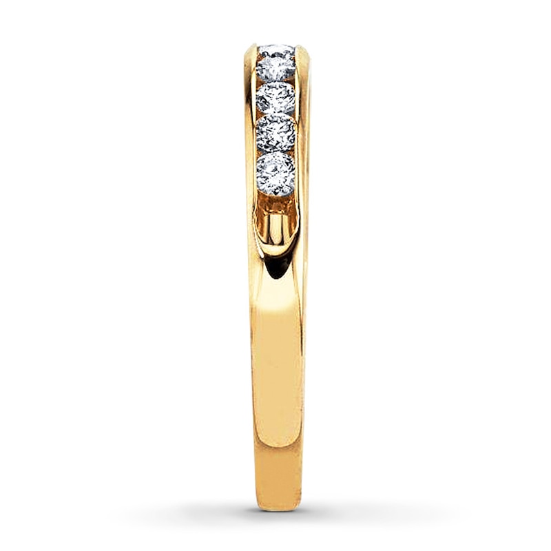 Main Image 3 of Previously Owned Diamond Anniversary Ring 3/8 ct tw Round-cut 10K Yellow Gold