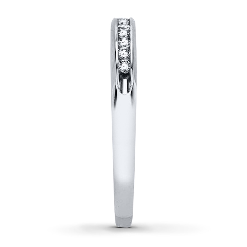 Main Image 3 of Previously Owned Diamond Anniversary Ring 1/8 ct tw Round-cut 10K White Gold