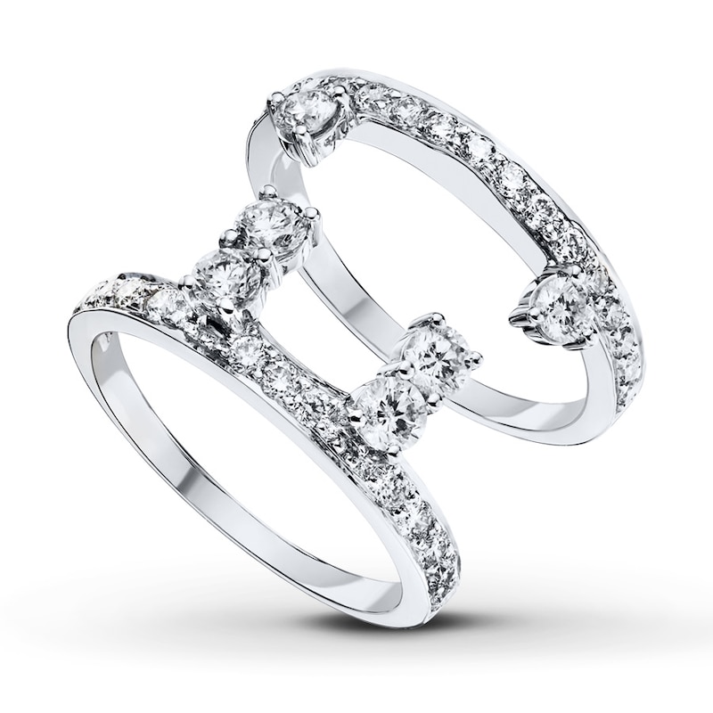 Main Image 2 of Previously Owned Diamond Enhancer Rings 1-1/5 ct tw Round-cut 14K White Gold