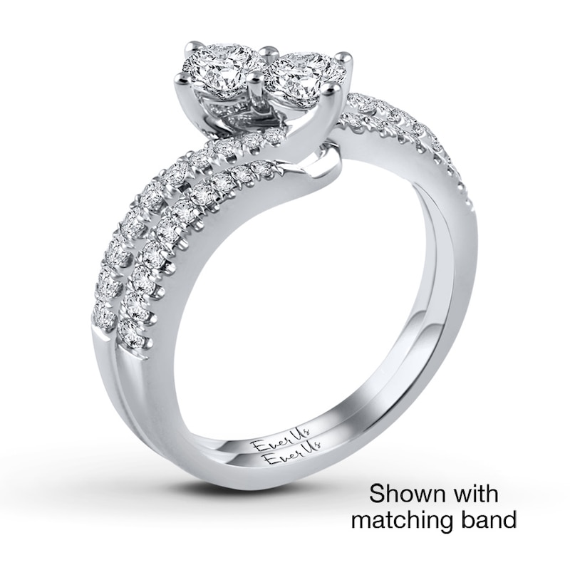 Main Image 3 of Previously Owned Ever Us Diamond Ring 1/2 ct tw Round-cut 14K White Gold