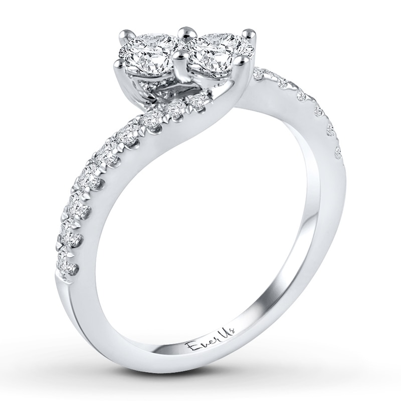 Main Image 2 of Previously Owned Ever Us Diamond Ring 1 ct tw Round-cut 14K White Gold