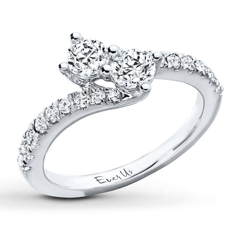 Main Image 3 of Previously Owned Ever Us Diamond Ring 1 ct tw Round-cut 14K White Gold
