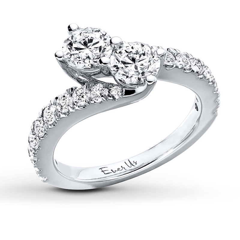 Previously Owned Ever Us Diamond Ring 2 ct tw Round-cut 14K White Gold