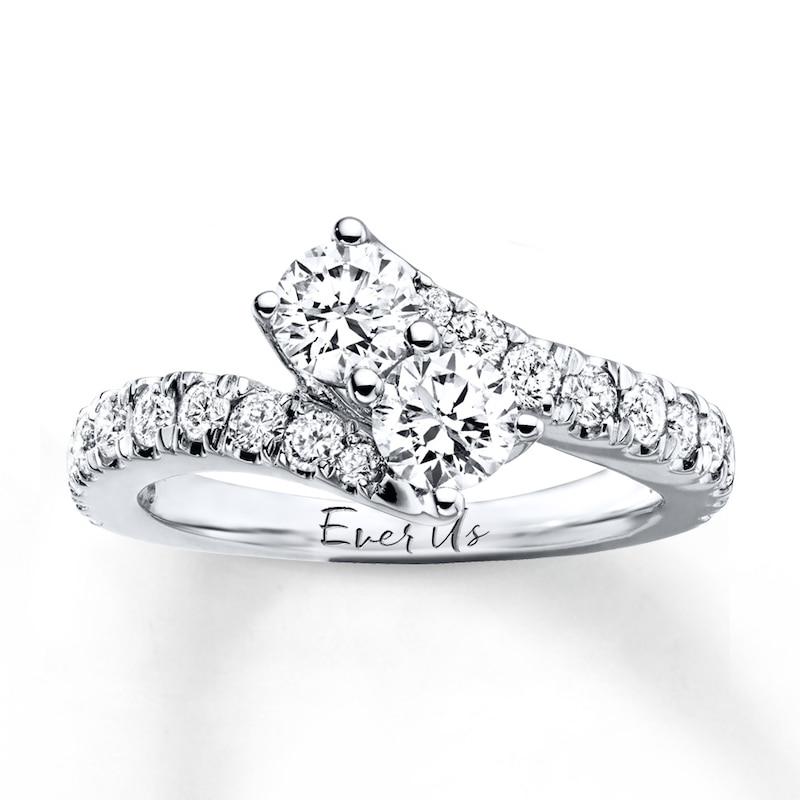 Main Image 1 of Previously Owned Ever-Us Ring 1-1/2 ct tw Round-cut Diamonds 14K Gold