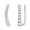 Thumbnail Image 1 of Previously Owned Earring Climbers 1/4 ct tw Diamonds 10K White Gold