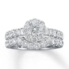 Thumbnail Image 1 of Previously Owned THE LEO Diamond Bridal Set 2 ct tw Round-cut 14K White Gold