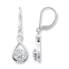 Thumbnail Image 1 of Previously Owned Diamond Dangle Earrings 1/20 ct tw Round-cut Sterling Silver