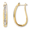 Thumbnail Image 1 of Previously Owned Diamond Hoop Earrings 1 carat tw 14K Yellow Gold