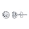 Thumbnail Image 1 of Previously Owned Diamond Earrings 7/8 ct tw Round-cut 14K White Gold