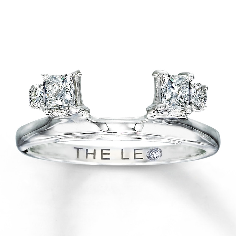 Previously Owned THE LEO Diamond Ring 1/2 ct tw Princess & Round-cut 14K White Gold