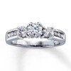 Thumbnail Image 1 of Previously Owned 3-Stone Diamond Ring 1 ct tw Round-cut 14K White Gold