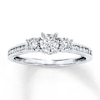 Thumbnail Image 1 of Previously Owned 3-Stone Diamond Ring 1/3 ct tw Round-cut 14K White Gold