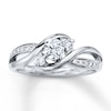 Thumbnail Image 1 of Previously Owned 3-Stone Diamond Ring 3/8 ct tw Round-cut 14K White Gold
