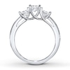 Thumbnail Image 2 of Previously Owned 3-Stone Diamond Ring 1 ct tw Princess-cut 14K White Gold