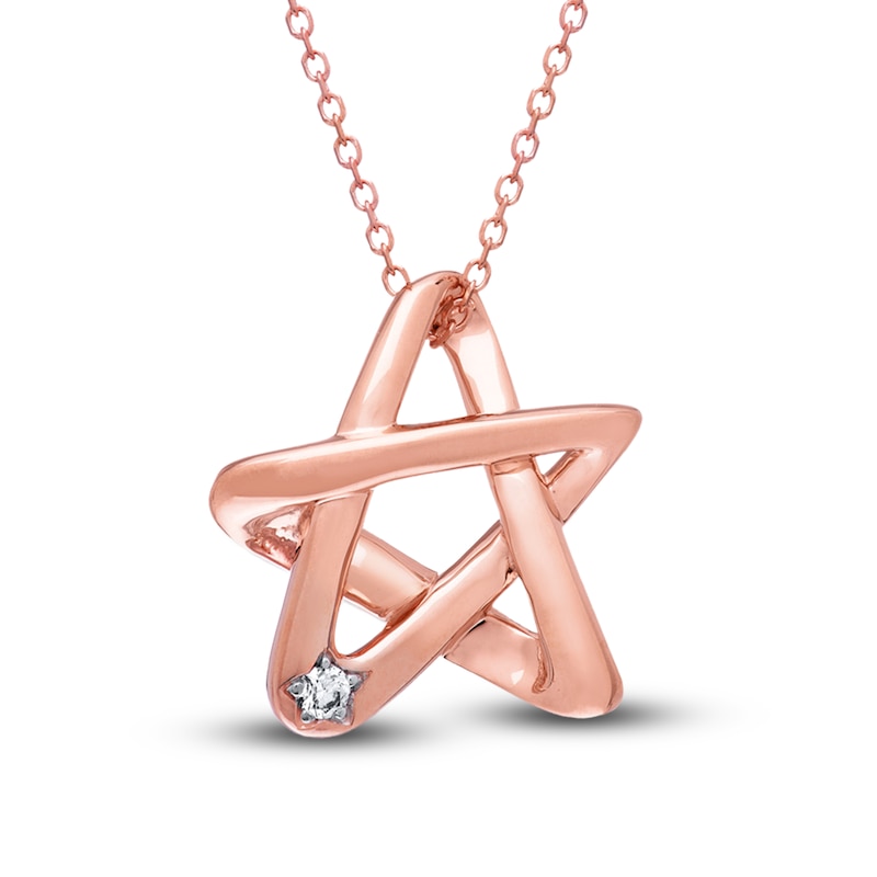 Main Image 1 of Previously Owned Neil Lane Designs Diamond Star Necklace 14K Rose Gold