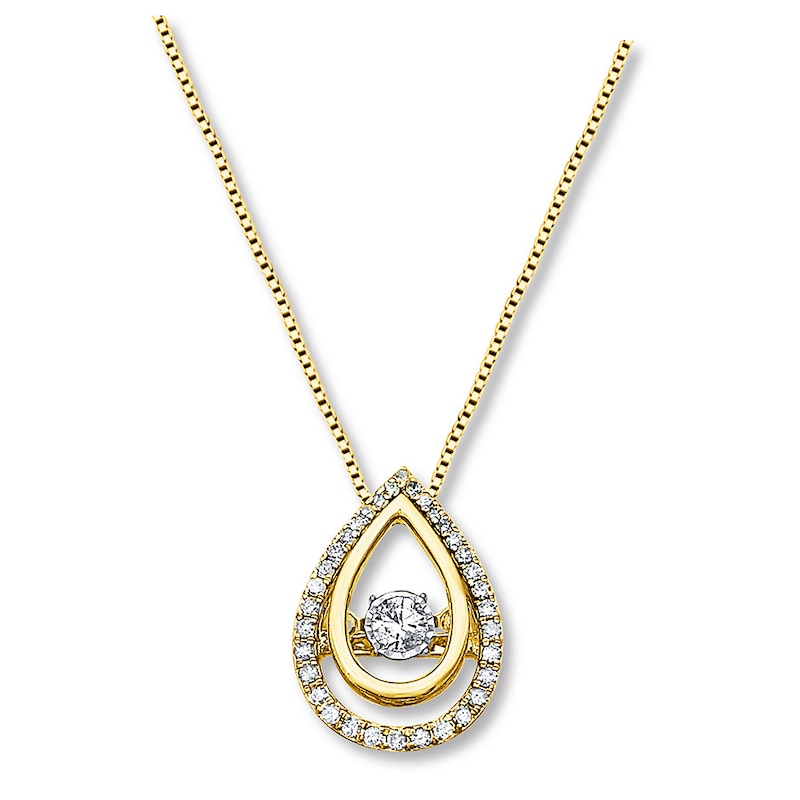 Main Image 1 of Previously Owned Unstoppable Love Necklace 1/4 ct tw 10K Yellow Gold