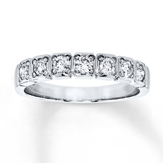Previously Owned Diamond Anniversary Band 1/2 ct tw Round-cut 14K White Gold