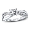 Thumbnail Image 1 of Previously Owned Angel Sanchez Ring 5/8 ct tw Princess & Round-cut Diamonds 14K White Gold
