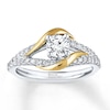Thumbnail Image 1 of Previously Owned Angel Sanchez Ring 3/4 ct tw Round-cut Diamonds 14K Two-Tone Gold