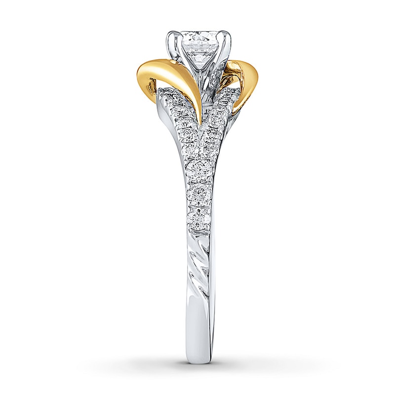 Main Image 3 of Previously Owned Angel Sanchez Ring 3/4 ct tw Round-cut Diamonds 14K Two-Tone Gold