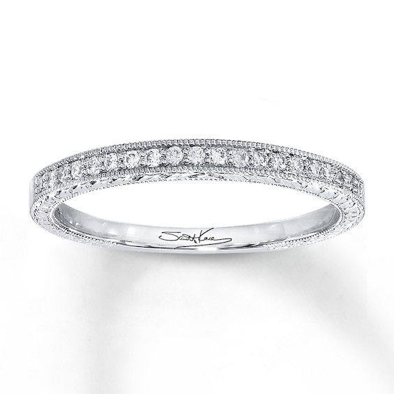 Previously Owned Scott Kay Anniversary Band 1/10 ct tw Round-cut Diamonds 14K White Gold